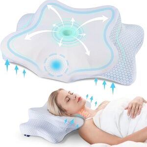 New DONAMA Cervical Pillow for Neck Shoulder,Contour Memory Foam Pillow Ergonomi